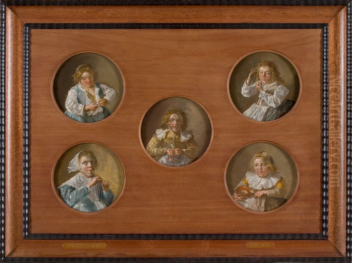 De vijf zintuigen Oil Painting by Dirck Hals