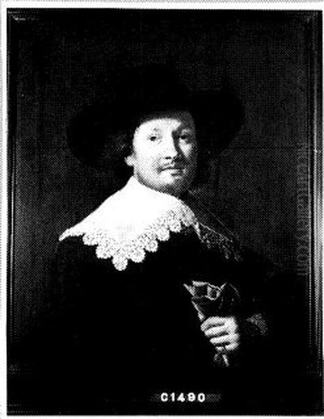 Portrait of an unknown man Oil Painting by Jacob Adriaensz Backer
