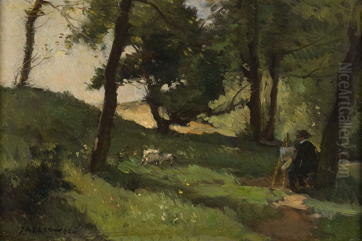 In the Dunes Oil Painting by Johannes Evert Hendrik Akkeringa