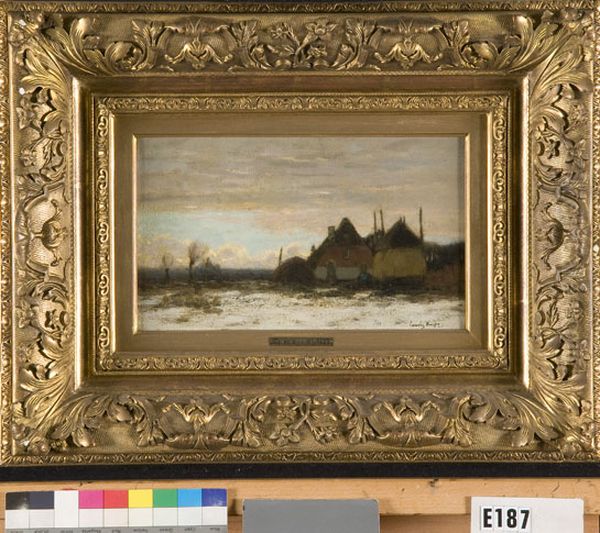 Boerderij in de winter Oil Painting by Cornelis Kuypers