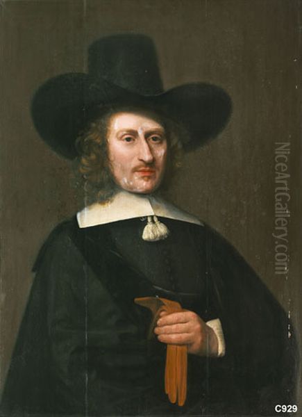 Portrait of a Gentleman from the Merens family Oil Painting by Jan Albertsz Rotius