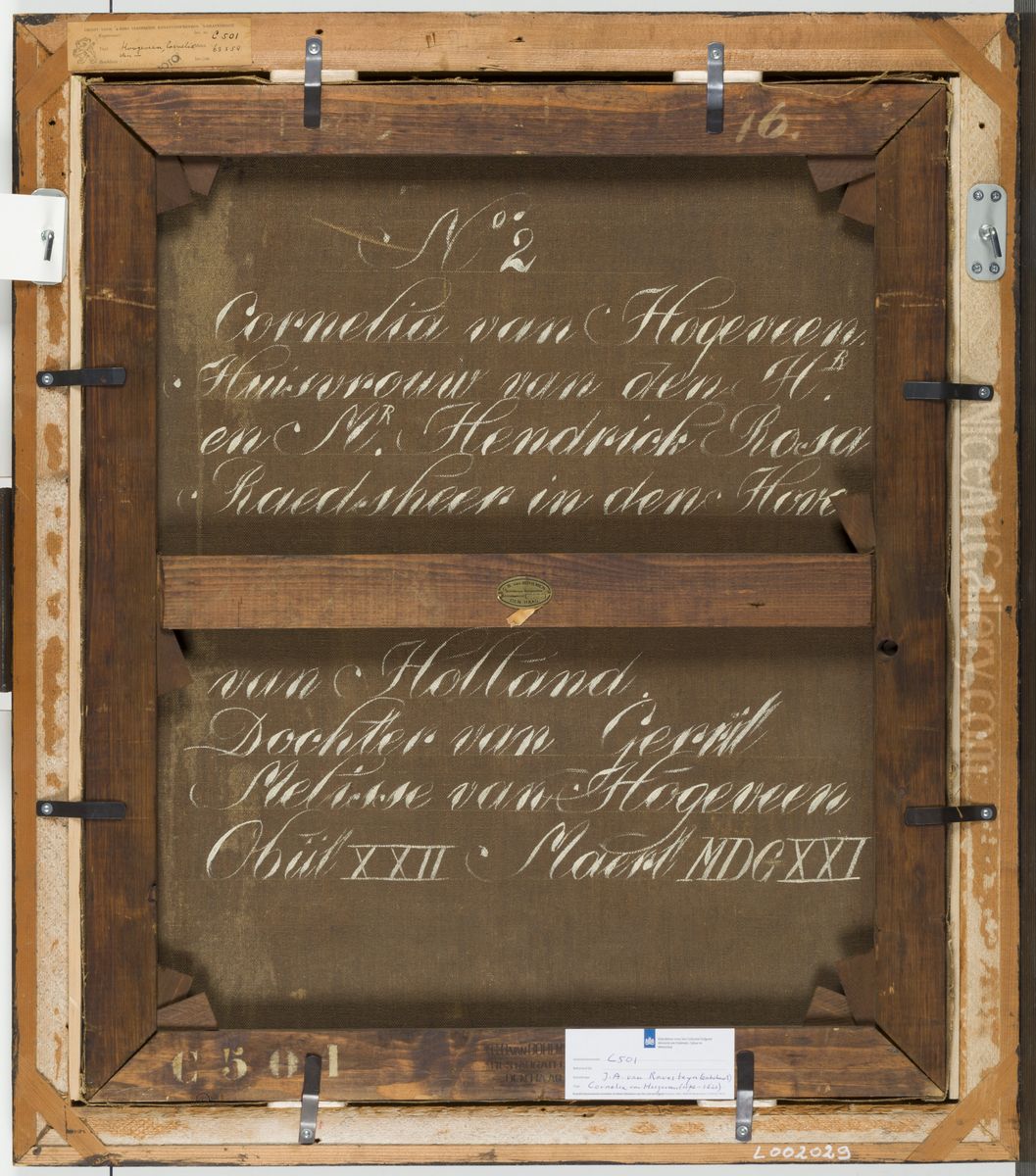 Cornelia van Hoogeveen (1570-1621). Echtgenote van Henrick Rosa Oil Painting by Jan Van Ravesteyn