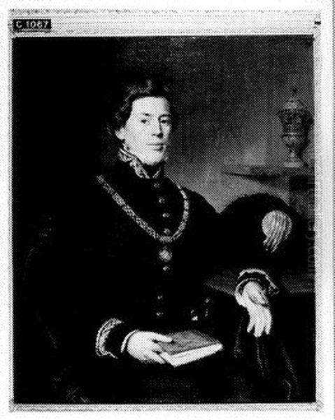 Sebastiaan Ignatius van Nooten (1816-1878) Oil Painting by Johan Heinrich Neuman