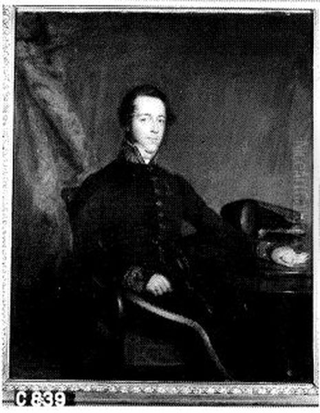 Portrait of Louis van Schuylenburch (1808-1880) Oil Painting by Jan Baptist Van Der Hulst