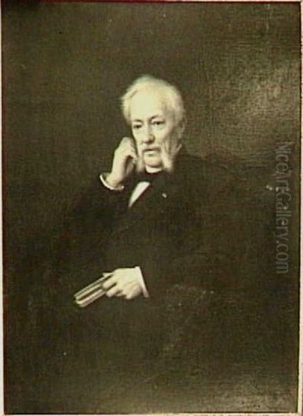 Portrait of Jhr. Mr. Pieter van den Brandeler (1816-1908) Oil Painting by Peter Heinrich Windhausen
