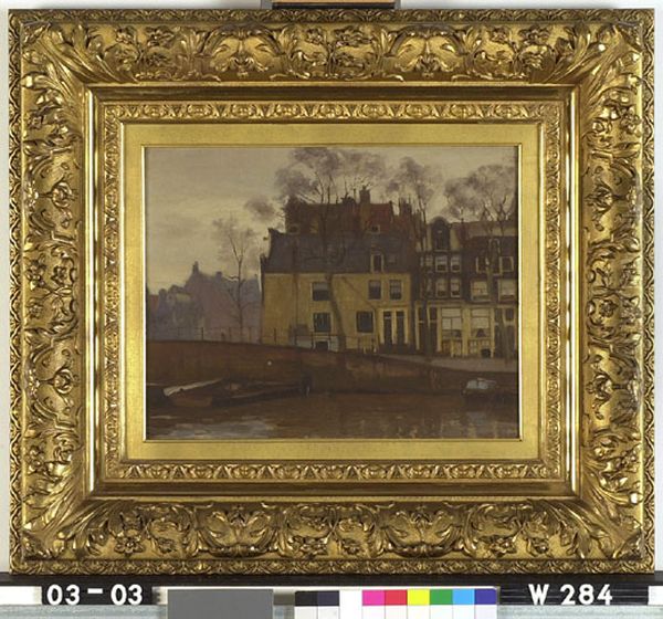Hoek Kromme Waal en St. Anthonieshuis Oil Painting by Willem Witsen
