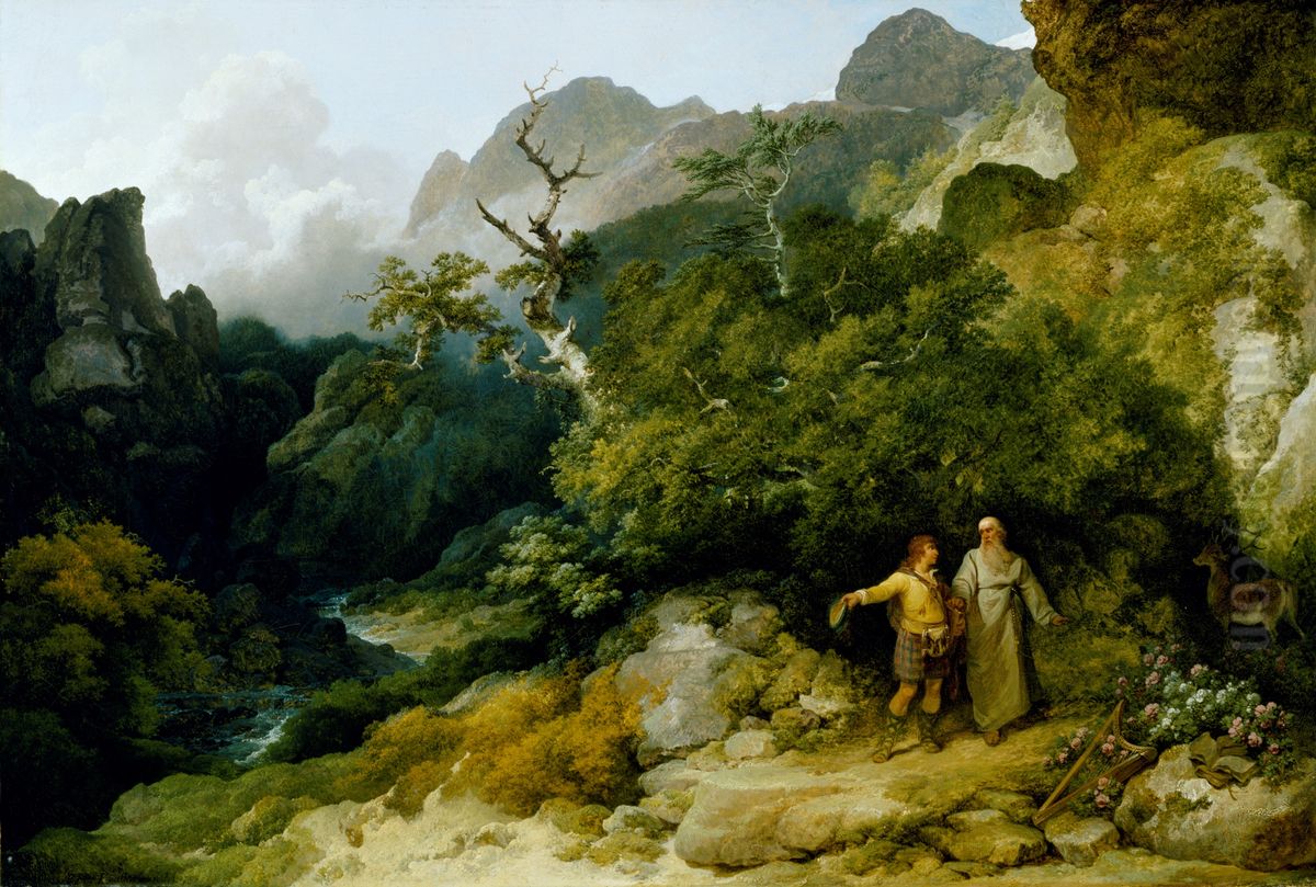 The Hermit Oil Painting by Philip James de Loutherbourg The Hermit Oil Painting by Philip James de Loutherbourg