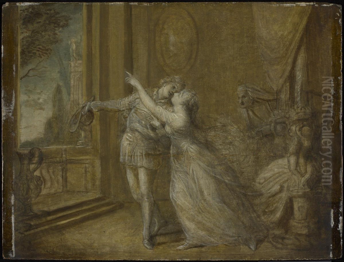 Hero and Leander Oil Painting by Richard Cosway