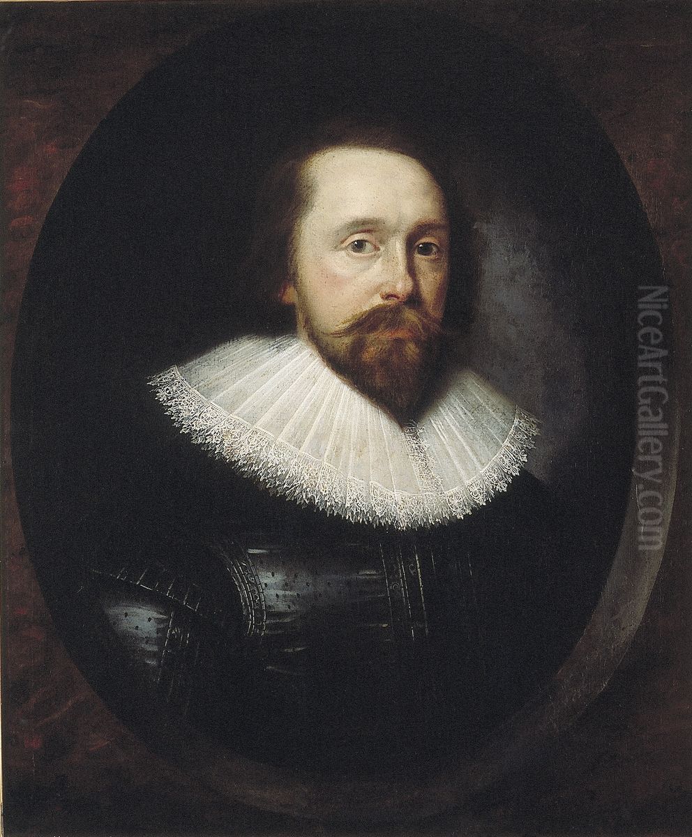 Portrait of Barney Reymes (1588-1668) Oil Painting by Cornelis Janssens van Ceulen