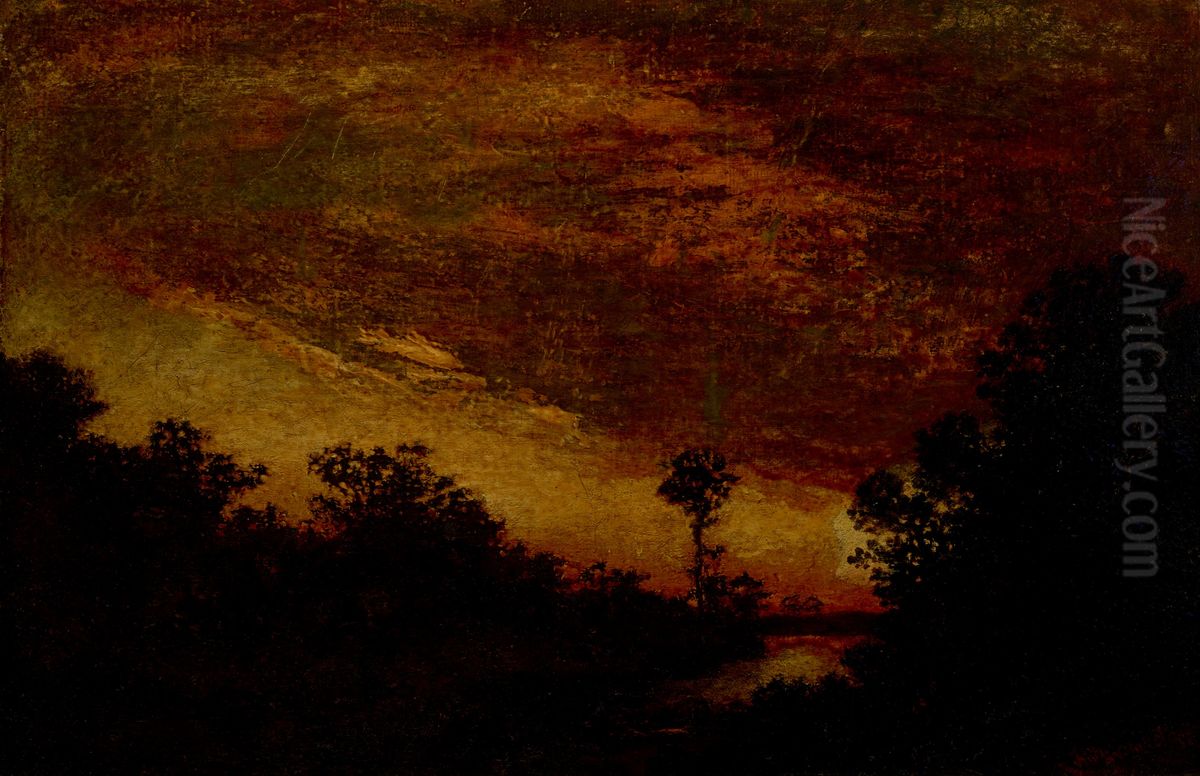 Afterglow Oil Painting by Ralph Albert Blakelock