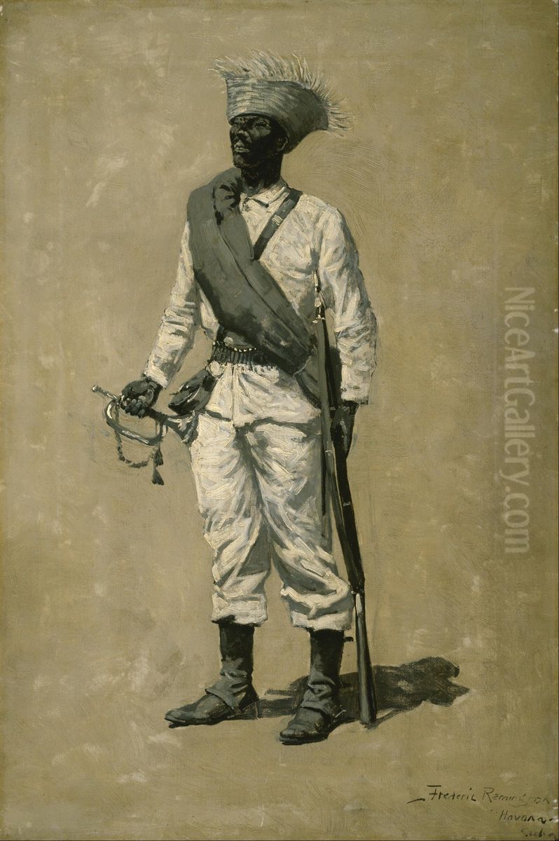 One of Gomez' Men Oil Painting by Frederic Remington