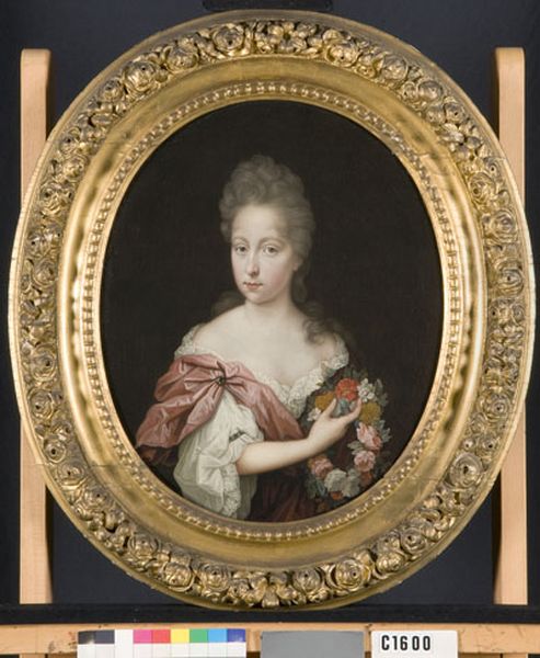 Jacoba Hoffer (1681-1741). Echtgenote van Cornelis Ockerse Oil Painting by Johannes van Haensbergen