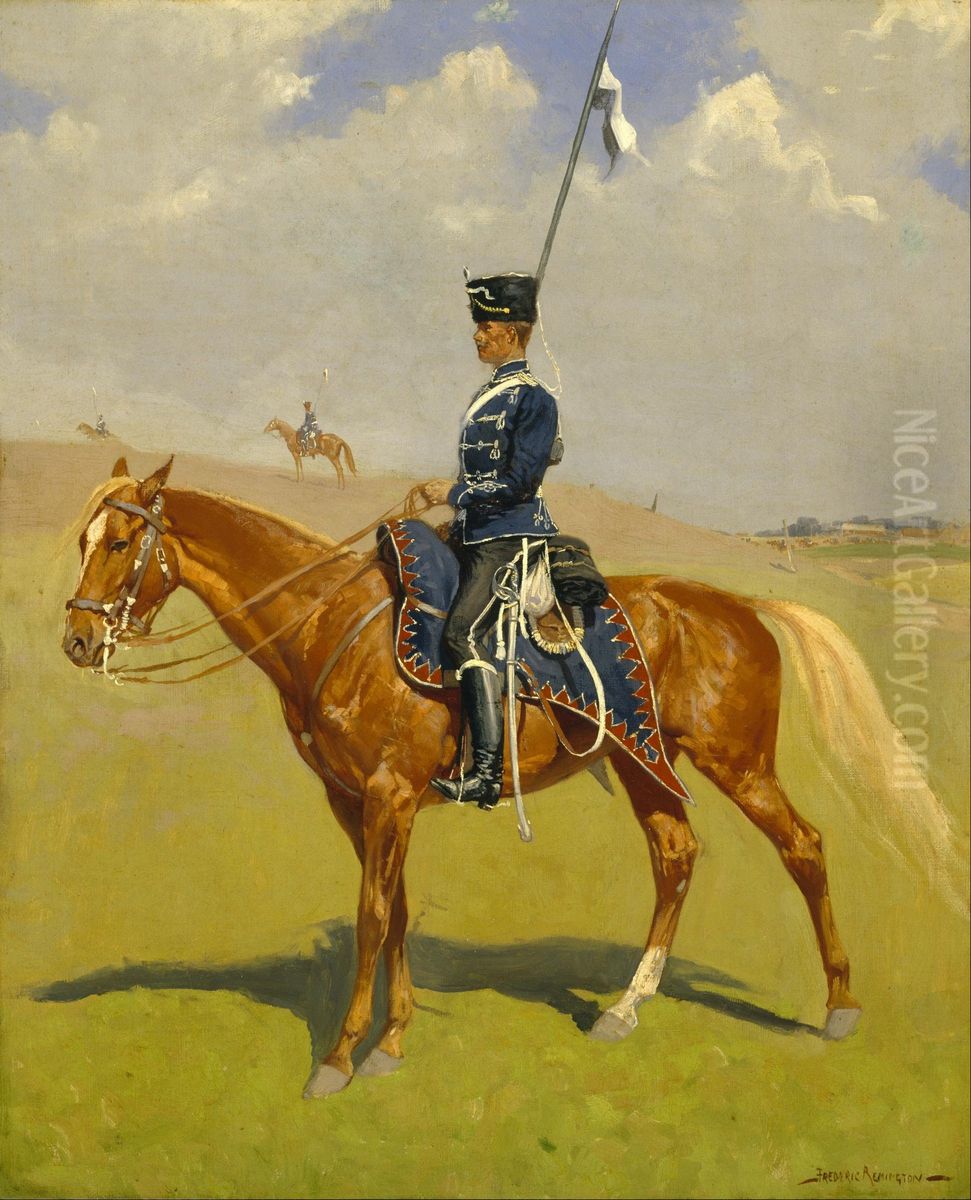 The Hussar Oil Painting by Frederic Remington