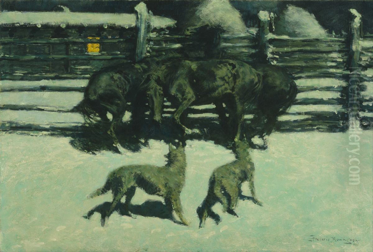 The Call for Help Oil Painting by Frederic Remington