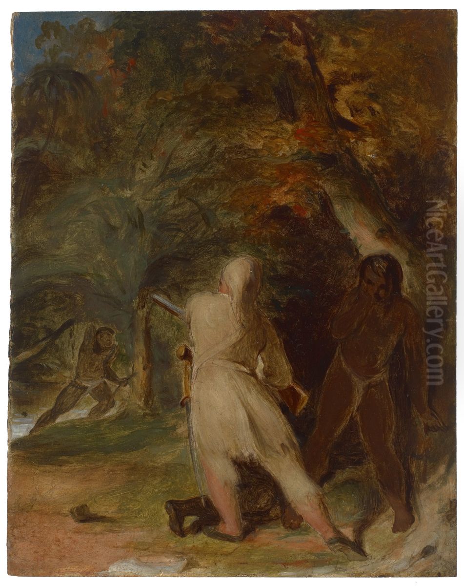 Saving the Life of Friday Oil Painting by Thomas Sully