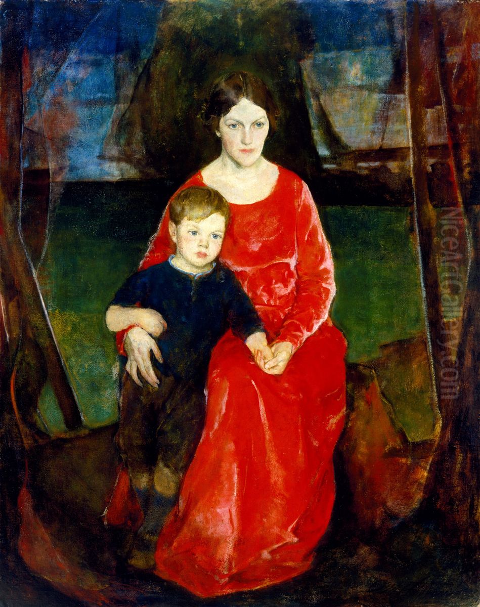 American Motherhood Oil Painting by Charles Hawthorne