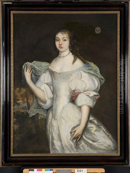 Anna Maria Graswinckel (1646-1725). Echtgenote van Jan de Veer Oil Painting by Jan de Baen