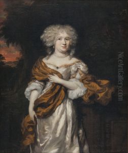 Portrait of een vrouw, mogelijk Maria Fagel (1649-1739), echtgenote van Francois Doublet