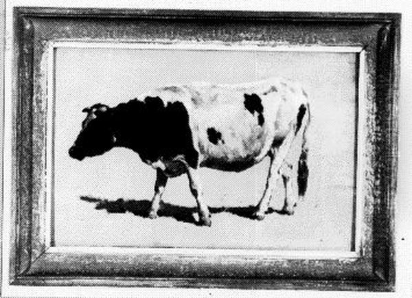 Studie van een stier Oil Painting by Johannes-Hubertus-Leonardus de Haas