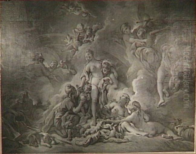 Het oordeel van Paris Oil Painting by Francois Boucher