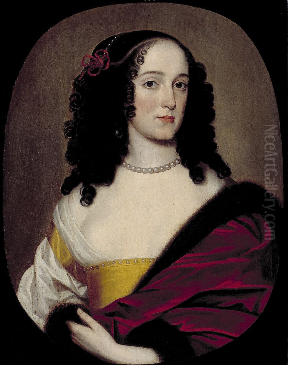 Anna Trajectina van Brederode (1629-1672)? Oil Painting by Gerard van Honthorst