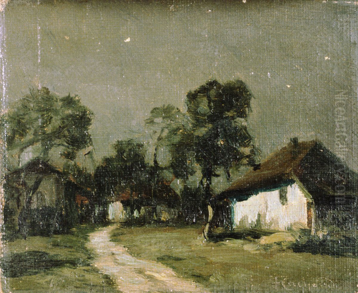 Boerenhuisje Oil Painting by Francois Cachoud