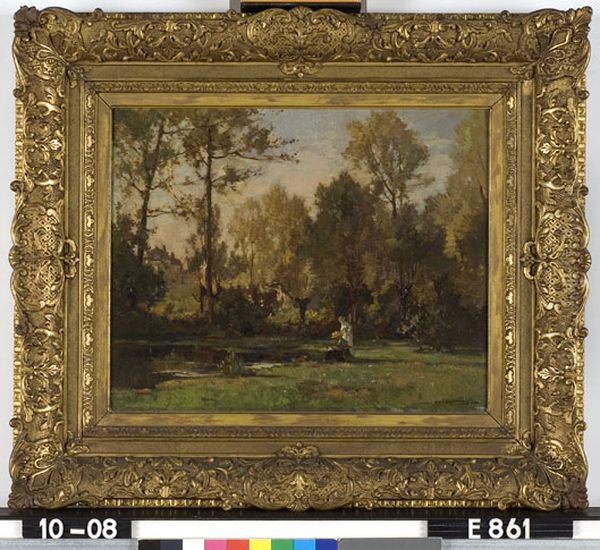 Vijver in bos Oil Painting by Johannes Evert Hendrik Akkeringa