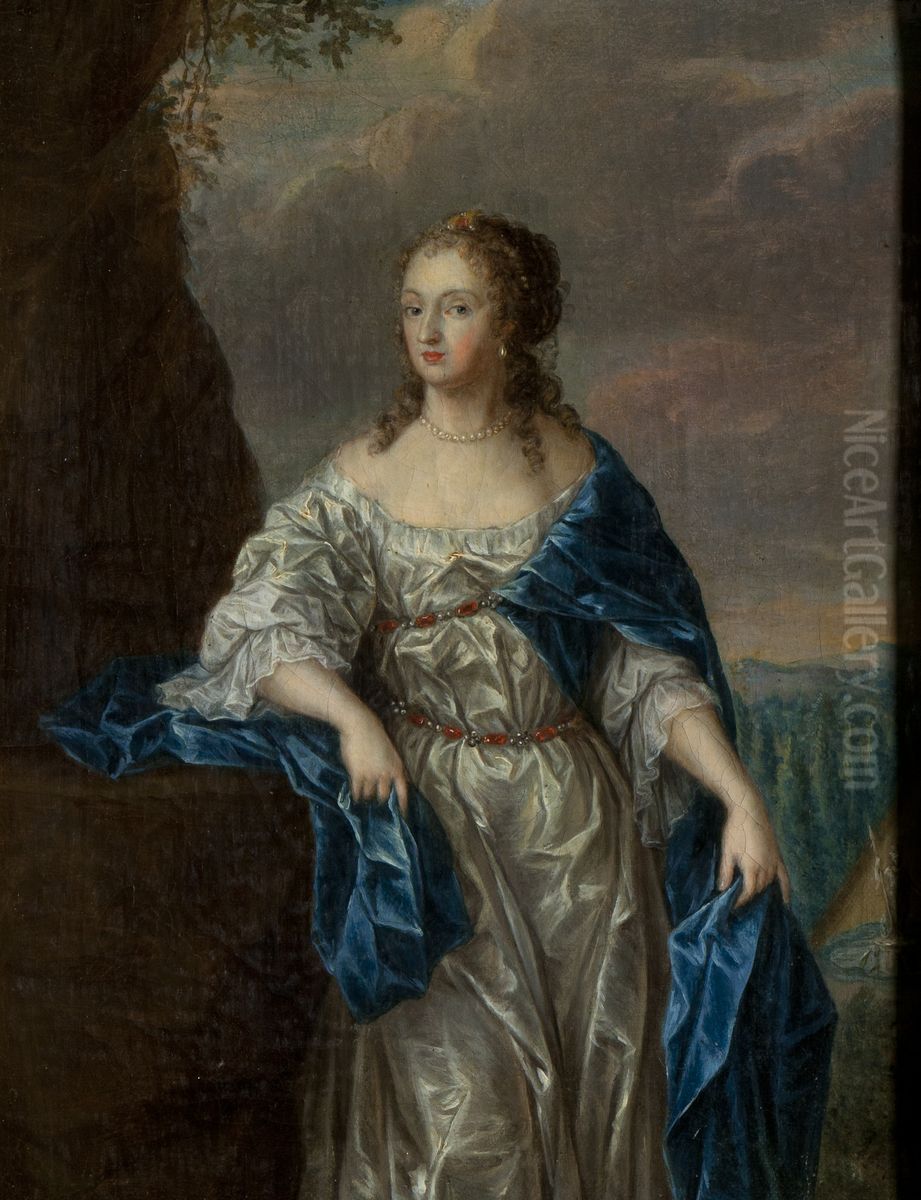 Mary Killegrew (geb. 1627), gravin van Nassau. Echtgenote van Frederik van Nassau-Zuylenstein Oil Painting by Marcus Lodovicus Antonius Clifford