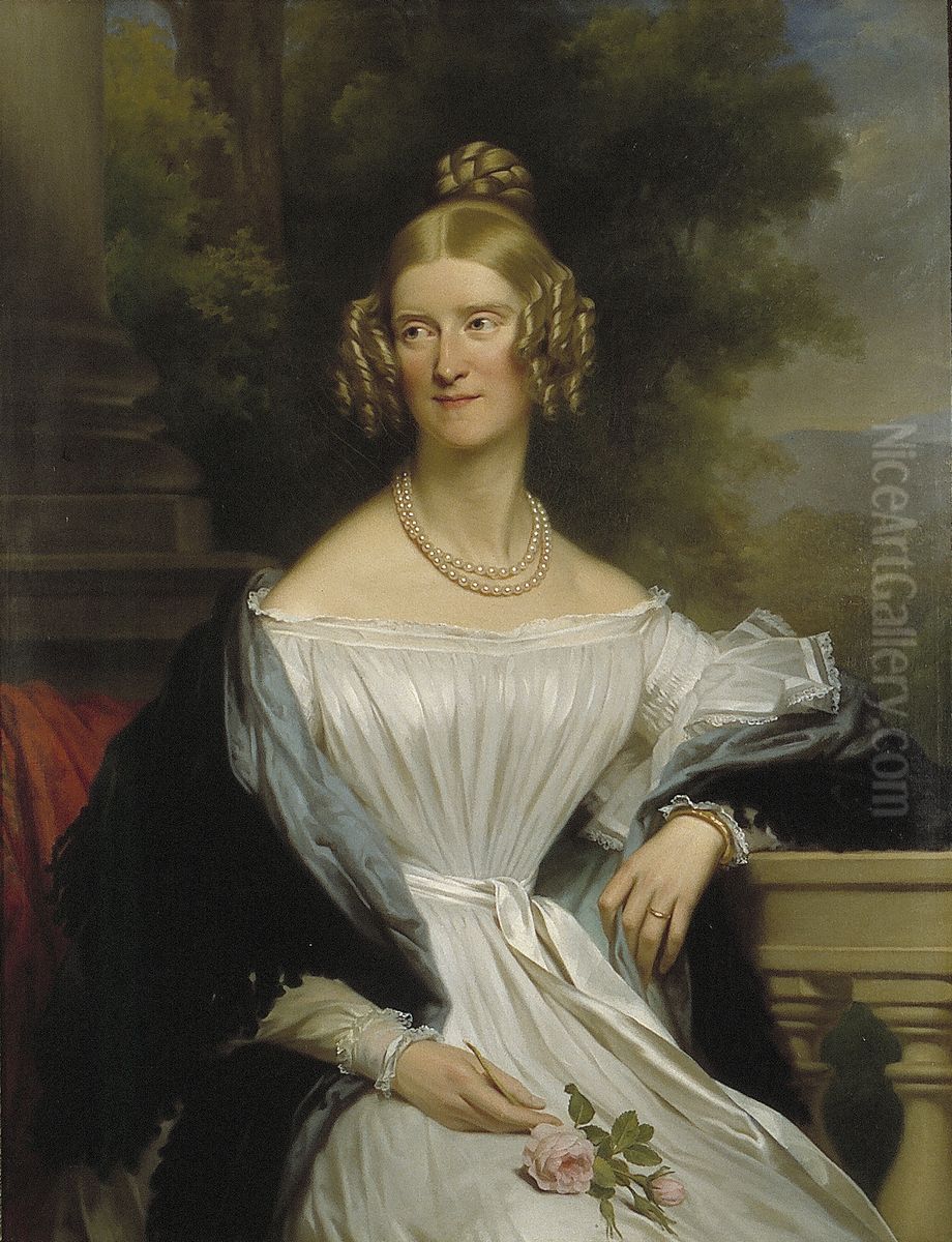 Catharina Cornelia van Eeghen (1814-1846) Oil Painting by Jan Adam Kruseman
