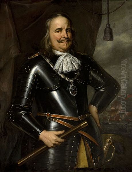 Portrait of Michiel Adriaensz. de Ruyter (1607-1676) Oil Painting by Hendrick Berckman