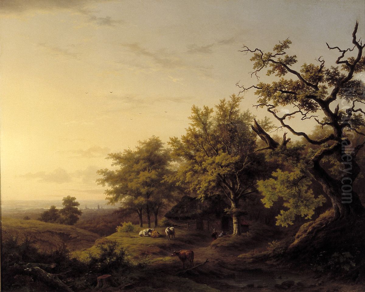 Gelders Landschap Oil Painting by Louwrens Hanedoes