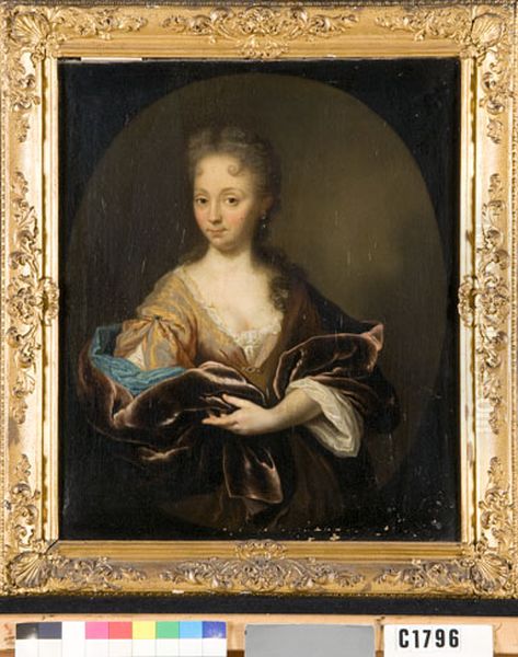 Anna Maria Muyssart (1703-1729). wife of Nicolaas Calkoen Oil Painting by Arnold Boonen