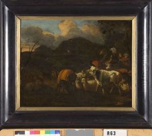 Heuvelachtig landschap met vee