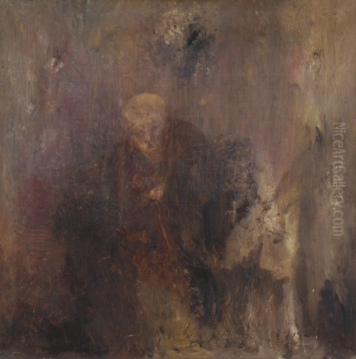 Grijsaard Oil Painting by Karel Albert Schmidt