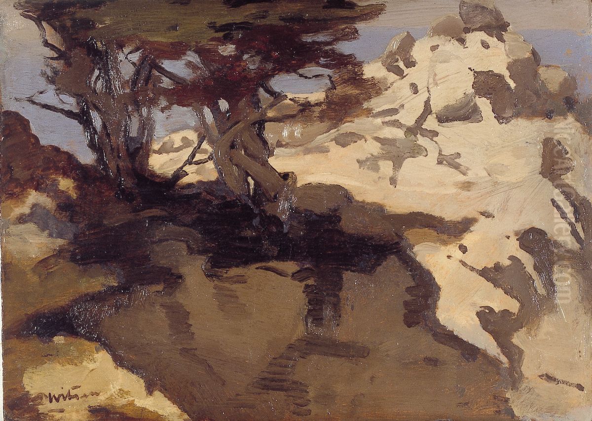 Strand in Monterey, Californie Oil Painting by Willem Witsen