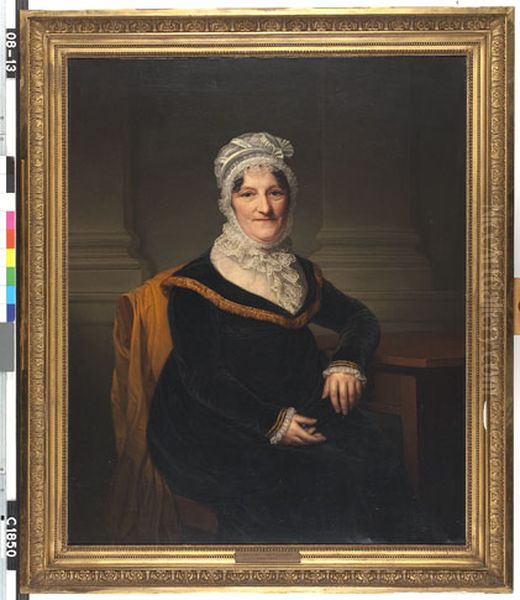Marie Louise Matthiessen (1749-1826). Echtgenote van Sillem Oil Painting by Friedrich Carl Groger