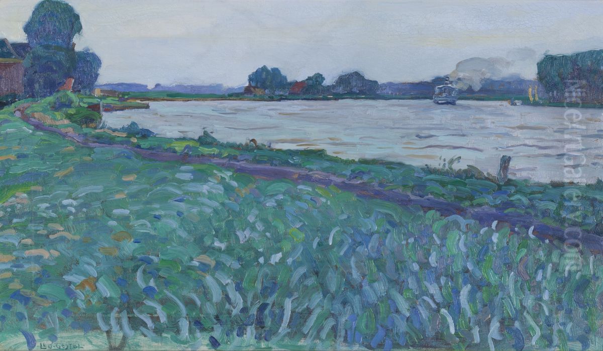 Amstel, buiig weer Oil Painting by Leo Gestel