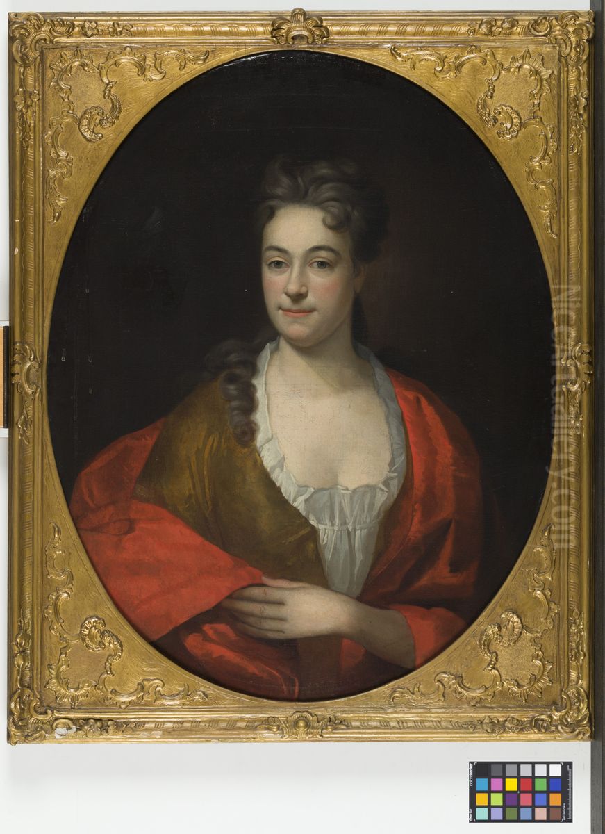 Antonia de Graaff. Echtgenote van Abraham Swartveld Oil Painting by Richard van Bleeck