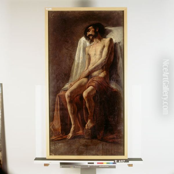 Mannelijk naakt Oil Painting by Jacobus Van Looy