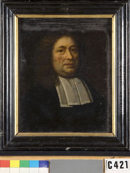 Portrait of the physician and poet David van Hoogstraten (1658-1724) Oil Painting by Arnold Boonen