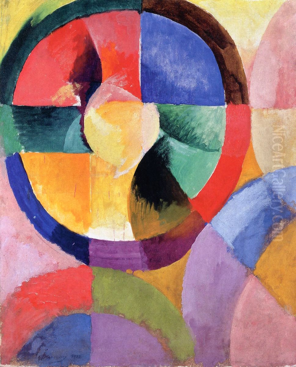 Circular Forms, Sun No. 1 Oil Painting by Robert Delaunay