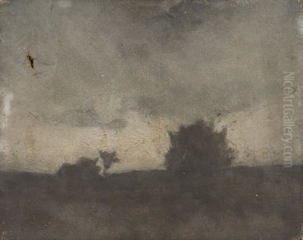 Landschap bij avond Oil Painting by Willem Witsen