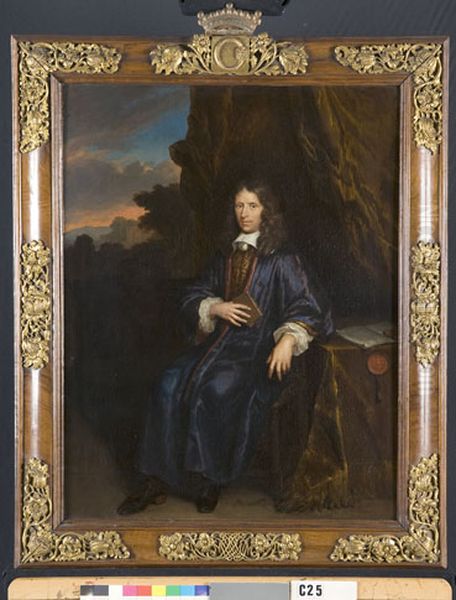 Portrait of a man, possibly Cornelis van Nierop (geb.1638) Oil Painting by Caspar Netscher