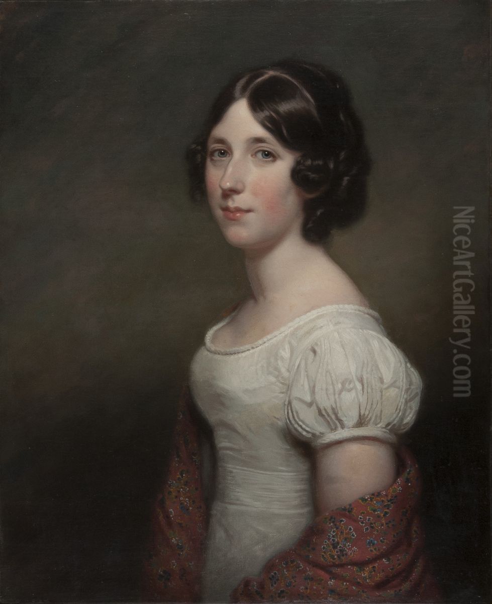Portrait of Maria Clasina Groen van Prinsterer (1806-1868), broer van Guillaume Groen van Prinsterer (1801-1876), echtgenote van Joan Antoni Philipse Oil Painting by Charles Howard Hodges