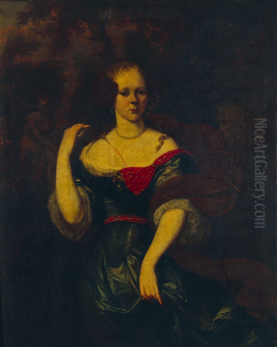 Portret van een jong meisje Oil Painting by Richard Brakenburgh