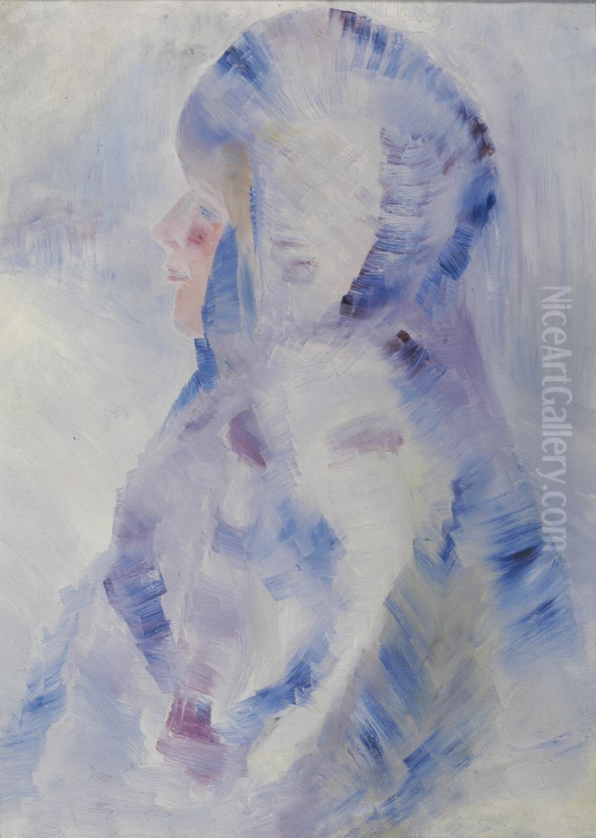 Winters portret Oil Painting by Karel Albert Schmidt