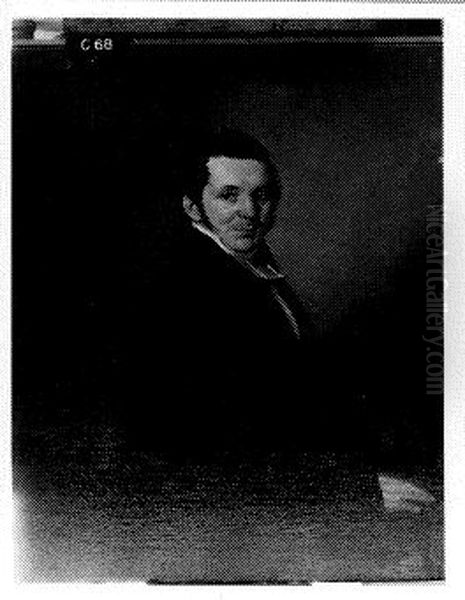 Portrait of Rev. Wessel Scholten (1785-1865) Oil Painting by Pieter Alardus Haaxman