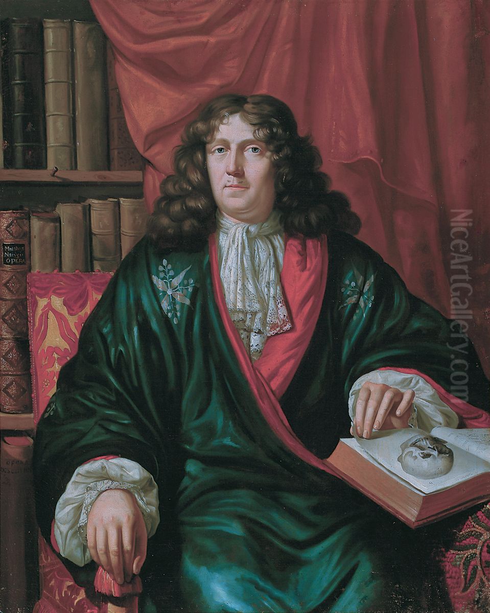 Portrait of Adriaen Alberding (1650-1702) Oil Painting by Matthijs Naiveu