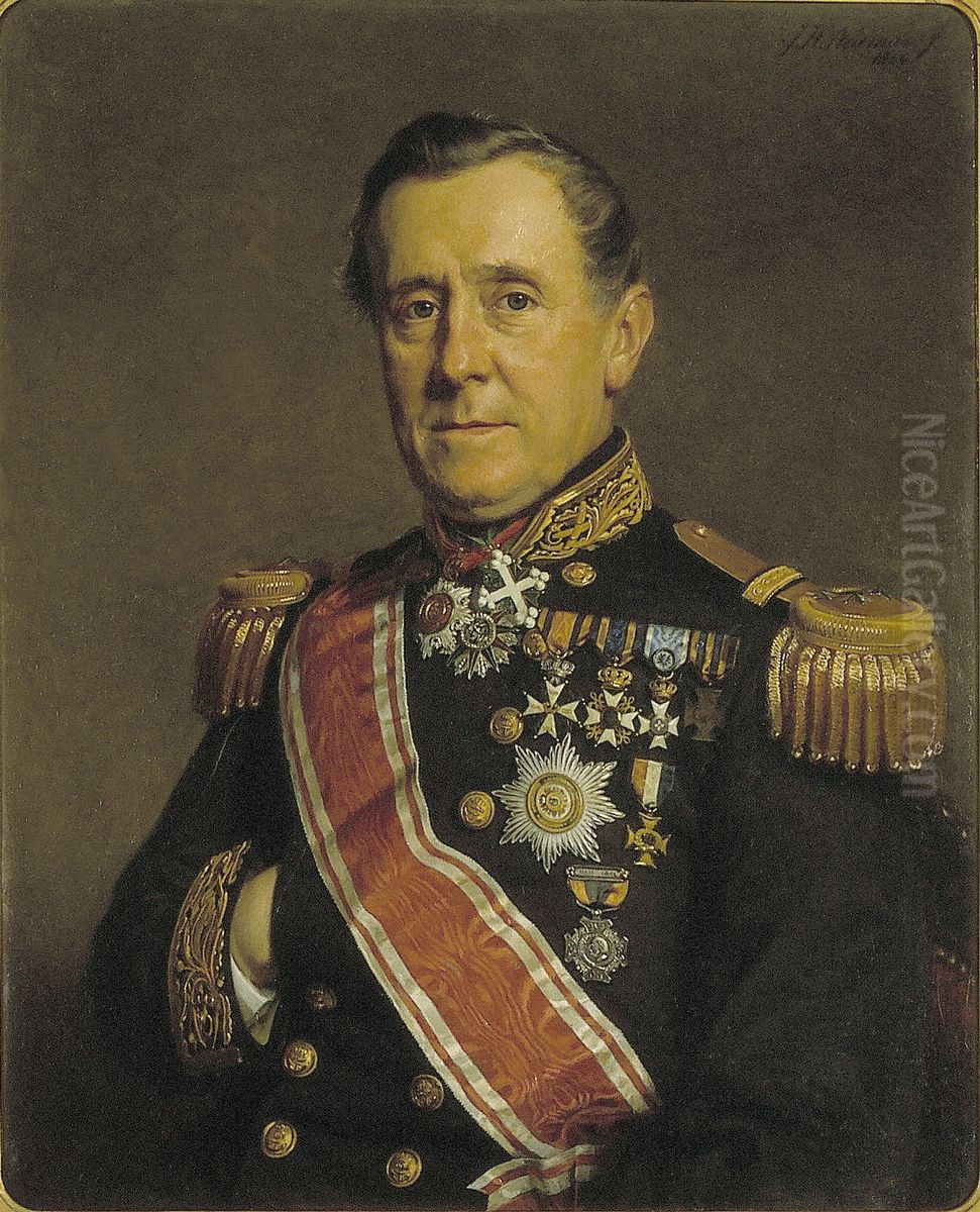 Gerhardus Fabius (1806-1888) Oil Painting by Johan Heinrich Neuman