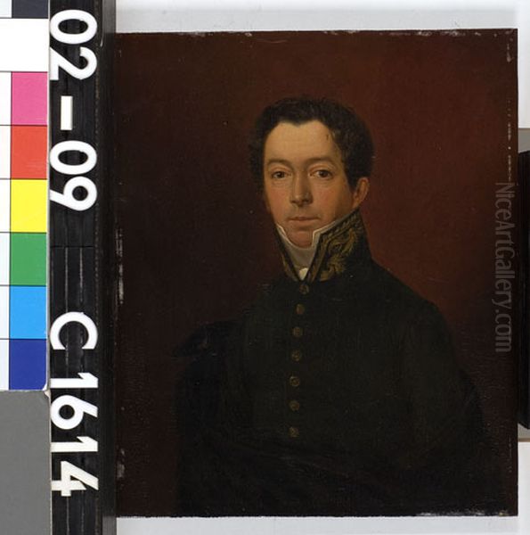 Portrait of Jonkheer Etienne Charles Francois van Schuylenburch van Bommenede (1799-1844) Oil Painting by Jan Baptist Van Der Hulst